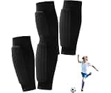2 Pairs Soccer Shin Guards for Kids Youth Adult,Shin Guards Soccer Calf Compression Sleeve with Honeycomb Pads,Lightweight Shin Protector Support for Baseball MTB Football–Boys Girls Protective Gear