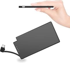 TNTOR 5000mAh Thin Power Bank, Ultra Slim Portable Charger Super Lightweight, Small External Battery, Portable Small Power Bank Compatible w