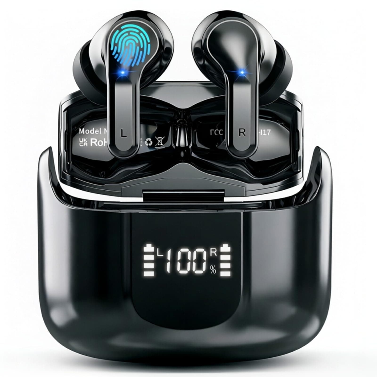 2026 Wireless Earbuds Bluetooth 5.4 Headphones 50+Hrs Earphones, 6D-Stereo
