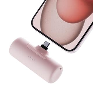 iWALK Small Portable Charger 4500mAh: Mini Power Bank with Built-in USB-C Connector, External Battery Pack for iPhone 18/17/16 Plus/16 Pro/1