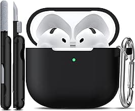 R-fun for AirPods 5 Case & AirPods 4 Case Soft Silicone -Black