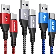 USB to USB C Cable(1M 3-Pack),USB Type C Fast Charger Cable Nylon Braided