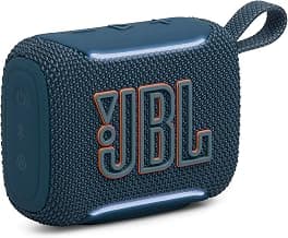 Go 5 - Ultra-Portable Waterproof & Drop-Proof Speaker with JBL Legendary Sound & Ambient Edge Lighting, AirTouch Instant Stereo Pairing or Link Multiple Compatible Speakers via Auracast™ (Blue)