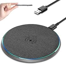 Wireless Charger, Wireless Charging Pad for iPhone 18/17/16/15/14/13/12/11 Pro/Pro Max/XS Max/XR/SE, Wireless Charging Mat Station for Samsu