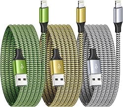 iPhone Charger Cable 1.8M/6FT 3Pack USB A to Lightning Cable MFi Certified