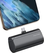 Charmast Mini Power Bank USB C 5000mAh,20W PD 18W QC USB C Battery Pack Quick Charge Portable Charger Compatible with USB C Phones Samsung H